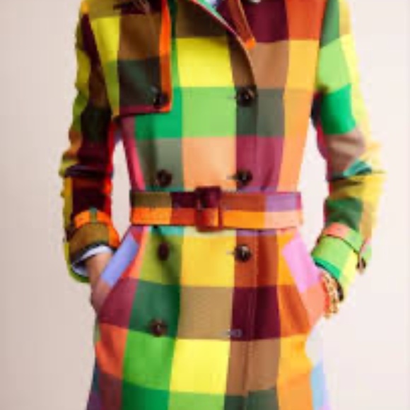 NWT Boden Neon Trench in Size 16/18 US (UK 20); Fits 14 US - Picture 2 of 8